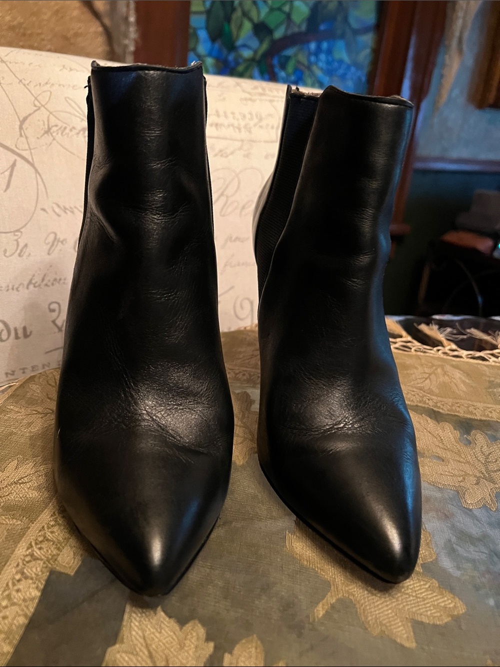 Women's Black Pointed Toe Ankle Boots